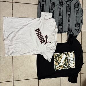 Puma T-Shirt Set - White, Black, Gray